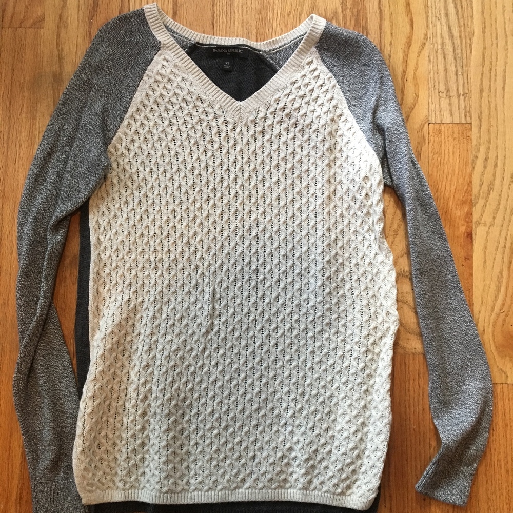 Banana Republic tri-color knit sweater